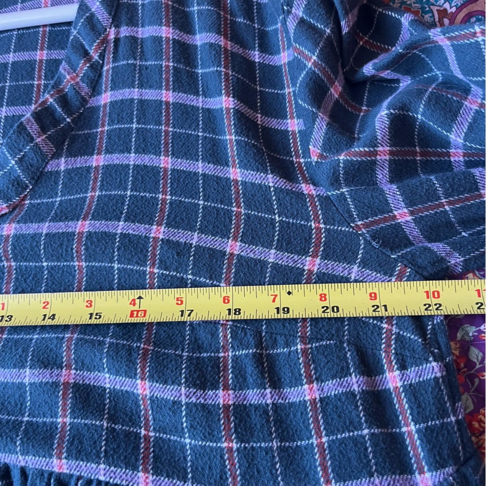 Madewell Flannel Colette Mini Dress Plaid Size 14 Cottagecore Winter Grunge - Picture 10 of 16